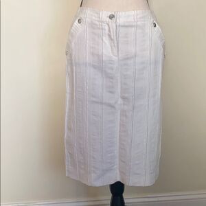 NWT Versus Versace Ivory Pencil Skirt Size 26/40